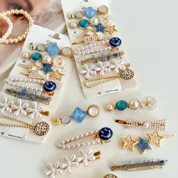 پک گیره مو ژورنالی تم نیلی