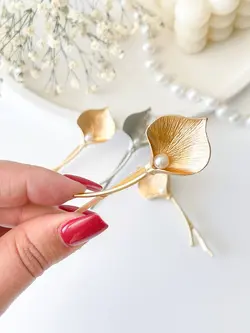 سنجاق فلزی فانتزی (گل شیپوری)