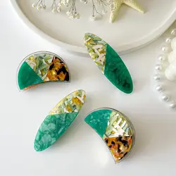 ست کلیپس و گیره فرانسوی اعلا طرح خرده شیشه (Vip)