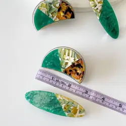 ست کلیپس و گیره فرانسوی اعلا طرح خرده شیشه (Vip)