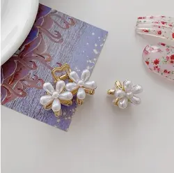 مینی کلیپس فلزی شکوفه مرواریدی