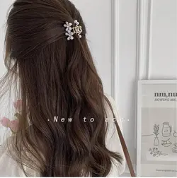 مینی کلیپس فلزی شکوفه مرواریدی