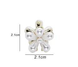 مینی کلیپس فلزی شکوفه مرواریدی