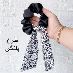 اسکرانچی ساتن دنباله دار (BLACK AND WHITE)