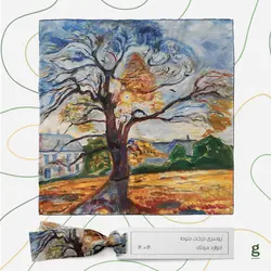 روسری طرح درخت بلوط