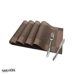 مشخصات، قیمت و خرید زیر بشقابی مستطیل - قهوه گارنیک