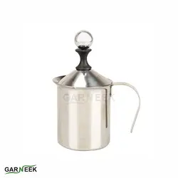 کف ساز شیر استیل 400 میلی لیتر - قهوه گارنیک