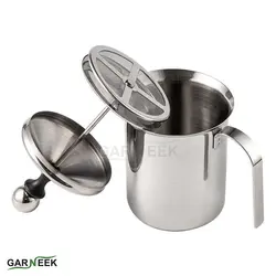 کف ساز شیر استیل 400 میلی لیتر - قهوه گارنیک