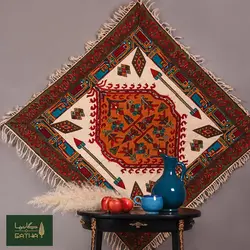 پارچه قلمکار مربعی طرح گلیم