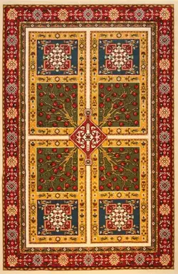 ساوین کلکسیون گبه باغ انار کرم 1/5*2/25