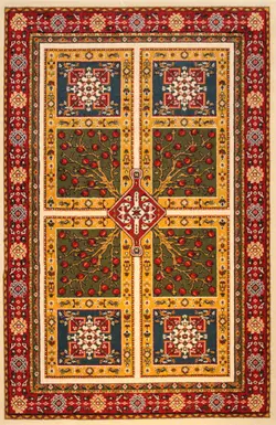 ساوین کلکسیون گبه باغ انار کرم 6
