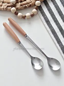 سرويس قاشق چنگال دسته چوبی