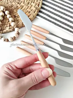 سرويس قاشق چنگال دسته چوبی