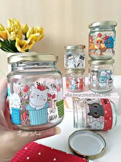 بانکه شیشه ای طرحدار فانتزی