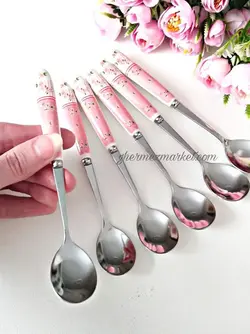 سرویس قاشق چنگال آنجل صورتی