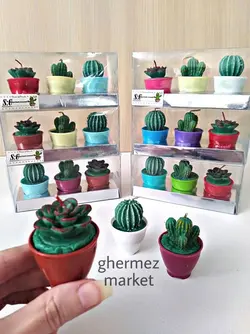 شمع کاکتوس سه تایی