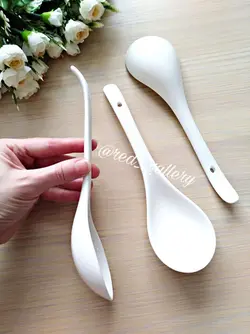 قاشق آجیل و خورش چینی سفید