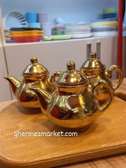 قوری زعفران طلایی