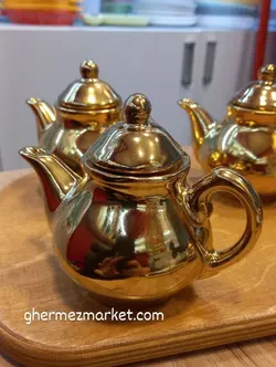 قوری زعفران طلایی