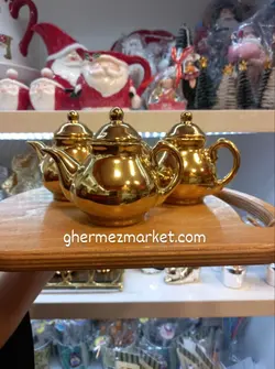 قوری زعفران طلایی