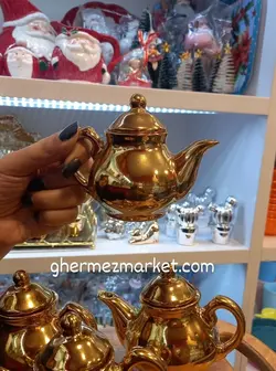 قوری زعفران طلایی