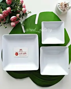 کاسه مربعی متوسط سفید چینی تقدیس