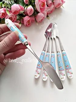 سرویس قاشق چنگال آنجل آبی