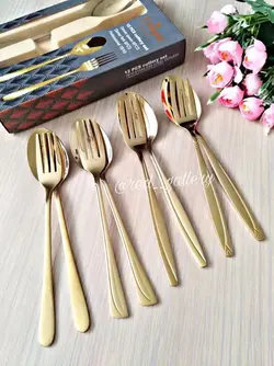 قاشق چنگال طلایی یونیک