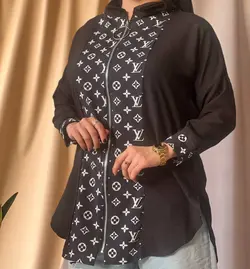 شومیز زیپی طرح دار