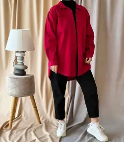 مانتو کتان رز جین