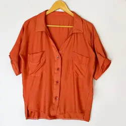 شومیز کرسپو یقه هفت دو جیب - فروشگاه آنلاین گیوا