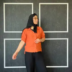 شومیز کرسپو یقه هفت دو جیب - فروشگاه آنلاین گیوا