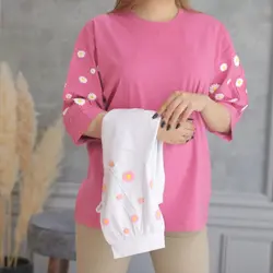 بلوز آستین سه ربع بابونه