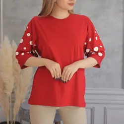 بلوز آستین سه ربع بابونه