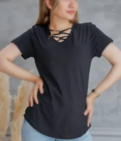 تیشرت یقه ضربدری br