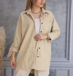 مانتو کتان ساده رنگی