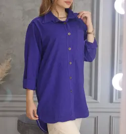 مانتو کتان ساده رنگی