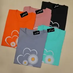 تیشرت قلب و بابونه
