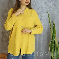 شومیز دکمه رنگی