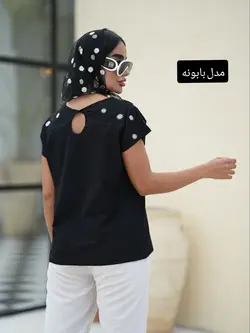 تیشرت تم مشکی پشت گره ای