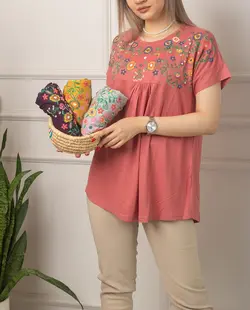 تیشرت بالا چاپی گلدار ra