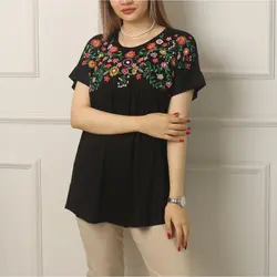 تیشرت بالا چاپی گلدار ra