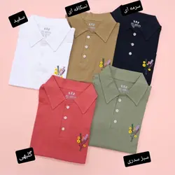 تیشرت یقه دار گلدوزی(شیدا)