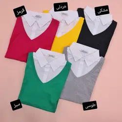 تیشرت زنانه یقه دار لاوین