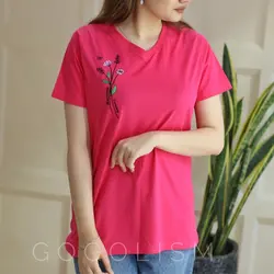تیشرت گلدوزی کاملیا