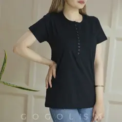 تیشرت دکمه نما نرگس