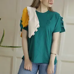 تیشرت سرشانه ضربدری
