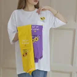 تیشرت لانگ جیب گلدوزی joy