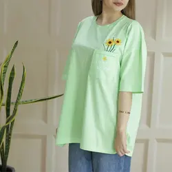 تیشرت لانگ جیب گلدوزی joy