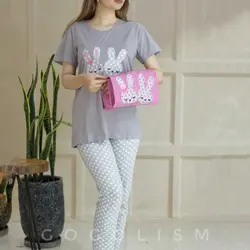 ست تیشرت و شلوار دو خرگوش